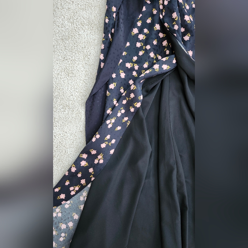 SELF-PORTRAIT Sleeveless Black Floral Printed Dress - Picture 6 of 7